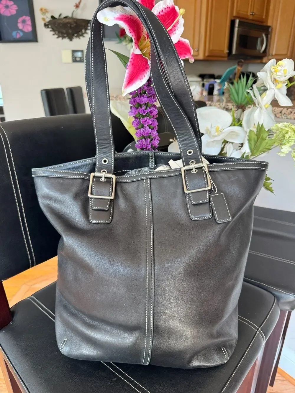Coach 9573 black tote bag tote (300